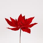 VELVET POINSETTIA, ALL RED, 30x24cm