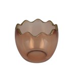 ΚΗΡΟΠΗΓΙΟ ΡΕΣΩ ΓΥΑΛΙΝΟ ΡΟΖ - ΧΡΥΣΟ 10.5x10.5x8.5cm