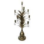 CANDLE HOLDER, METAL, GOLD, 6 POSITIONS, 35x35x78CM