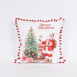 PILLOW, SANTA WITH PON PON, 40x40cm