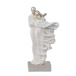 ΓΛΥΠΤΟ ΠΟΛΥΡΕΖΙΝ ΖΕΥΓΑΡΙ ΛΕΥΚΟ - ΧΡΥΣΟ 12x6x25cm