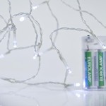 ΣΕΙΡΑ, 20 LED 5mm, ΜΠΑΤΑΡΙΑΣ 3xAA, ΧΡΟΝΟΔΙΑΚΟΠΤΗ, ΔΙΑΦΑΝΟ PVC ΚΑΛΩΔΙΟ, ΛΕΥΚΟ LED ΑΝΑ 10cm, ΠΡΟΕΚΤΑΣΗ ΠΑΡΟΧΗΣ 50cm, IP20