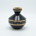 ΒΑΖΟ ΚΕΡΑΜΙΚΟ ΜΑΥΡΟ - ΧΡΥΣΟ 13x15cm