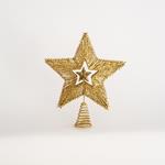 TOP TREE, STAR, GOLD, WITH LITTLE STAR INSIDE, 25x30cm
