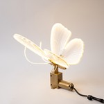 LIGHTED BUTTERFLY 40cm, WITH MOTION, 12V ADAPTOR, 120 LED/M, WARM WHITE LED, LEAD WIRE 3m, IP44