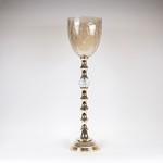 VASE METAL-GLASS 25x91cm