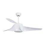 DECORATIVE FAN WHITE COLOR WITH LED LIGHT AND REMOTE CONTROL Φ132 DC MOTOR 35W