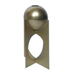 CANDLE HOLDER, METAL, GOLD,1 POSITION,  10.5X10.5X20CM
