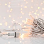 ΣΕΙΡΑ, 100 LED 5mm, 230V, 2 ΕΠΕΚΤΑΣΕΙΣ ΕΩΣ 9 ΣΕΤ, ΛΕΥΚΟ ΚΑΟΥΤΣΟΥΚ ΚΑΛΩΔΙΟ, ΘΕΡΜΟ ΛΕΥΚΟ LED, ΑΝΑ 10cm, ΧΩΡΙΣ ΠΑΡΟΧΗ, ΙΡ65