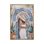 ΠΙΝΑΚΑΣ ΚΑΜΒΑΣ ΓΥΝΑΙΚΑ ΜΠΕΖ - ΛΕΥΚΟΣ - ΜΠΛΕ 40x3.5x60cm