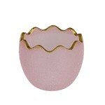 ΚΗΡΟΠΗΓΙΟ ΡΕΣΩ ΓΥΑΛΙΝΟ ΡΟΖ - ΧΡΥΣΟ 10.5x10.5x8.5cm