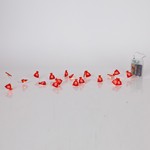 LINE, 20 MINI LED, BAGS WITH SNOWFLAKES, BATTERY BOX 3xAA, TIMER, SILVER COPPER WIRE, WARM WHITE LED PER 10cm, LEAD WIRE 30cm, IP20