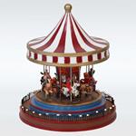 LIGHTED CAROUSSEL, WITH MUSIC AND MOVEMENT, WITH TRANSFORMER, 22,5x22,5x26,5cm