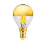 LED LAMP G45 CROSSED FILAMENT 6.5W E14 2700K 220-240V DIMMABLE GOLD MIRROR