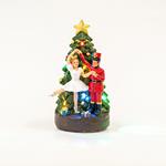 CHRISTMAS TREE AND DANCERS, BATTERY OPERATED, 6 LED, 9,5x9,5x17cm