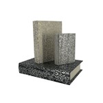 S/3 ΚΟΥΤΙΑ ΒΙΒΛΙΑ MDF ΜΑΥΡΟ - ΧΡΥΣΟ - ΑΣΗΜΙ 21.5x6x30cm / 17x4.5x23cm / 11x3x16cm