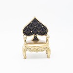 POLYRESIN CHAIR, QUEEN OF SPADES, 9.5x7.5x13.5cm