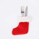 KNIFE AND FORK COVER, SOCK, RED, 12x14.5cm