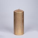 DECORATIVE CANDLE GOLD RUSTIC 7x18cm