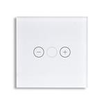 DIMMER SWITCH WHITE GLASS PANEL + METAL FRAME