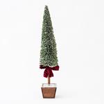 PLASTIC DECORATIVE TREE, GREEN, WITH LEAVES, 16x75cm