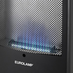 GAS HEATER BLACK BLUE FLAME 3.8KW WITH REGULATOR