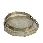 S/2 ΔΙΣΚΟΙ ΠΛΑΣΤΙΚΟΙ - ΓΥΑΛΙΝΟΙ ΧΡΥΣΟΙ 42x42x4cm / 36x36x4cm