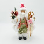 SANTA CLAUS, IN PINK VINTAGE CLOTHES, 30cm