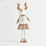 MRS REINDEER, WITH CHAMPAGNE CLOTHES, 18x13x47cm