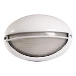 WALL LIGHT OVAL ALUMINUM WHITE WITH COVER