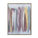 CANVAS  PAINTING, ABSTRACT ART, WHITE-GREY-PINK-GOLD, 60x80x3.5cm