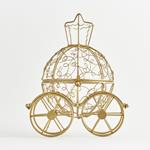CARRIAGE, WITH CROWN, METAL, GOLD, 17x22,5cm