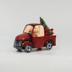 PLASTIC TRUCK, RED, LIGHTED, WITH WATER, BATTERY OPERATED, 1 WARM WHITE LED, 23,9x10,5x19cm