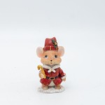 POLYRESIN DECORATIVE, SANTA MOUSE, 5x8cm