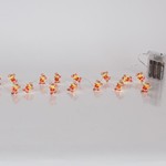 LINE, 20 MINI LED, CANDY ELVES, BATTERY BOX 3xAA, TIMER, SILVER COPPER WIRE, WARM WHITE LED PER 10cm, LEAD WIRE 30cm, IP20