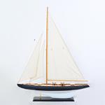 SAILBOAT, WHITE WITH BLUE, 80x14.5x104cm