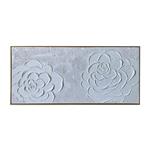 CANVAS  PAINTING, FLOWERS, WHITE, 120x60x3.5cm