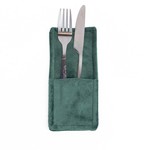 KNIFE AND FORK COVER, GREEN, 12x14.5cm