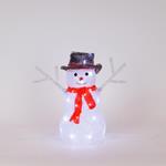 ACRYLIC SNOWMAN, ADAPTOR, 40 WHITE LED, 31x18x34cm, LEAD WIRE 5m, IP44