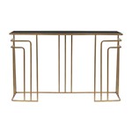 ΚΟΝΣΟΛΑ ΜΕΤΑΛΛΙΚΗ ΜΕ ΓΥΑΛΙΝΗ ΕΠΙΦΑΝΕΙΑ ΧΡΥΣΗ  120x32x75cm