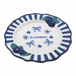 ΔΙΑΚΟΣΜΗΤΙΚΟ ΠΙΑΤΟ ΜΕ ΣΧΕΔΙΟ ΜΥΡΤΙΛΑ ΚΕΡΑΜΙΚΟ ΛΕΥΚΟ - ΜΠΛΕ 25.24.7x2.7cm