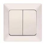 DOUBLE ONE WAY SWITCH WHITE COMPLETE