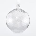 TRANSPARENT GLASS BALL, SET 4PCS, 10cm