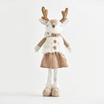 MRS REINDEER, WITH CHAMPAGNE CLOTHES, 16x10x36cm