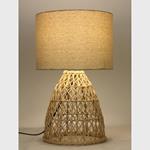 TABLE LAMP, WITH  BEIGE SHADE, RATTAN, BEIGE, 22x45.5cm