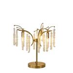 TABLE LAMP LIGHT FIXTURES METAL CLEAR GLASS CHANDALIER 3XE14 ΜΑΧ 15W 500X500mm  ARTE ILLUMINA KRISTALLO