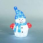 ACRYLIC SNOWMAN, 31V, 80 WHITE LED, WITH ADAPTOR, LEAD WIRE 500cm, 31x24x50cm, IP44