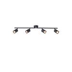 SPOT 4LIGHTS METALLIC 4XGU10 790X80X165mm  BLACK ARTE ILLUMINA OLYMP