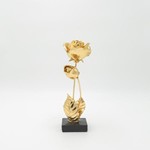ΛΟΥΛΟΥΔΙΑ ΠΟΛΥΡΕΖΙΝ ΧΡΥΣΟ - ΜΑΥΡΟ 8.5x8.5x26cm