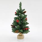 GREEN TREE WITH ORNAMENTS 60cm